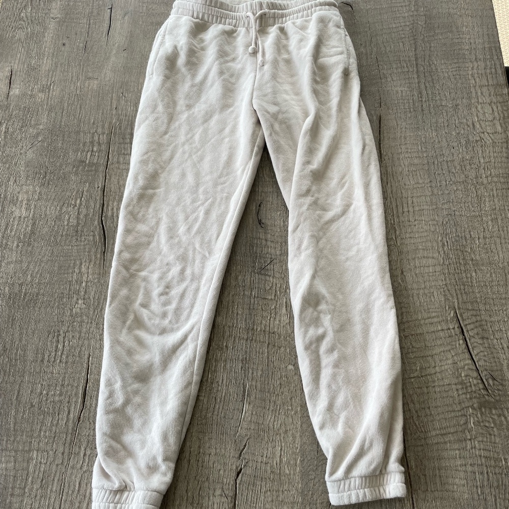 Aritzia Sweatpants Matte Pearl XS